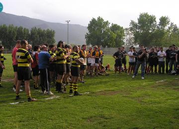 grupo durante visita guiada de rugby discovering valencia