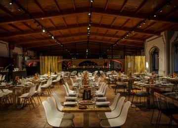 sala preparada para eventos en la masía xamandreu