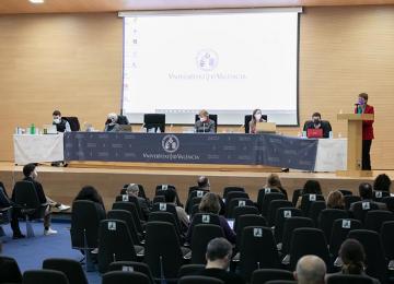 vista de sala de conferencias en la universitat de valencia