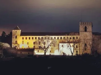 Imagen nocturna del Monasterio de Cotalba